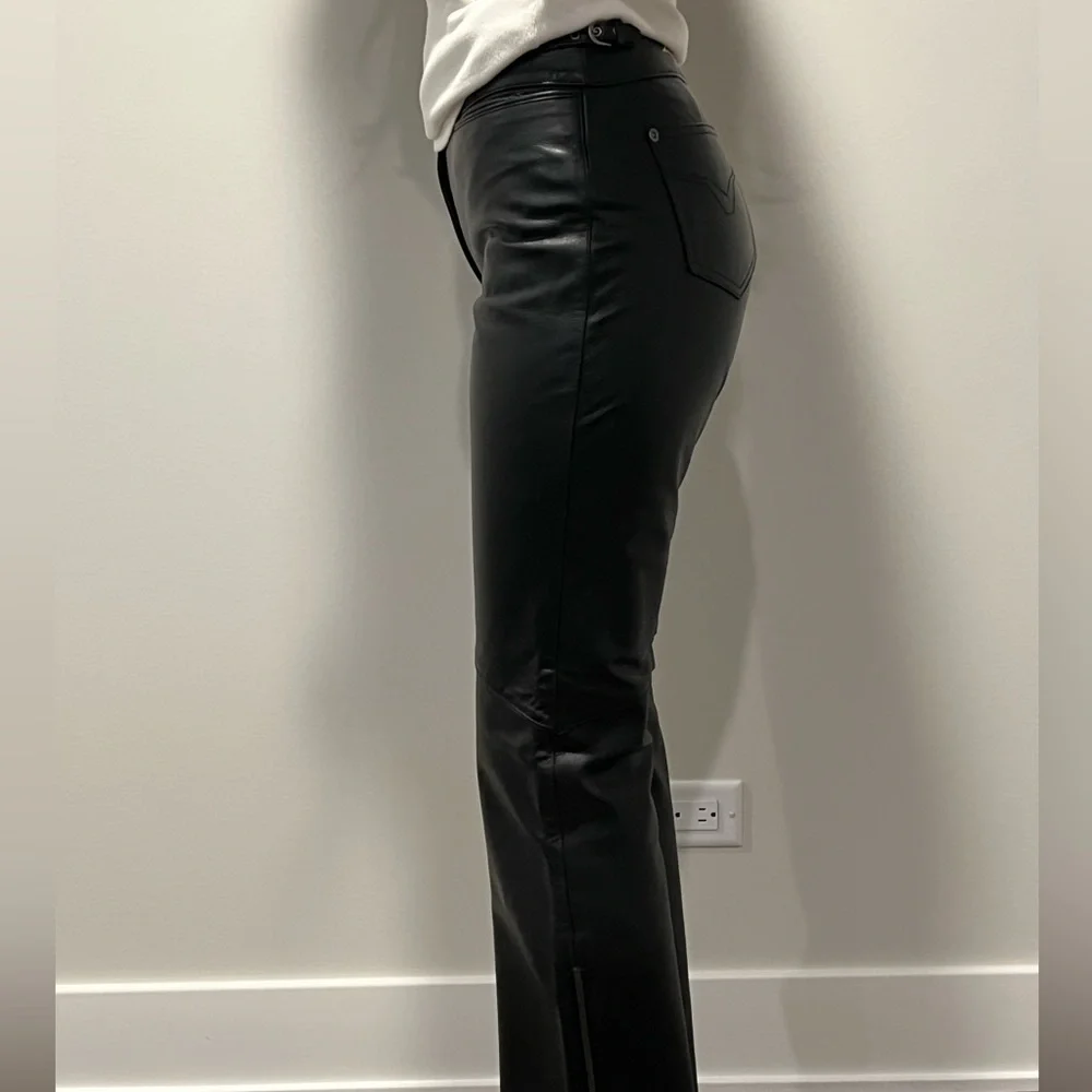 Genuine Harley-Davidson Leather Pants Sz 2 - Picture 3 of 6